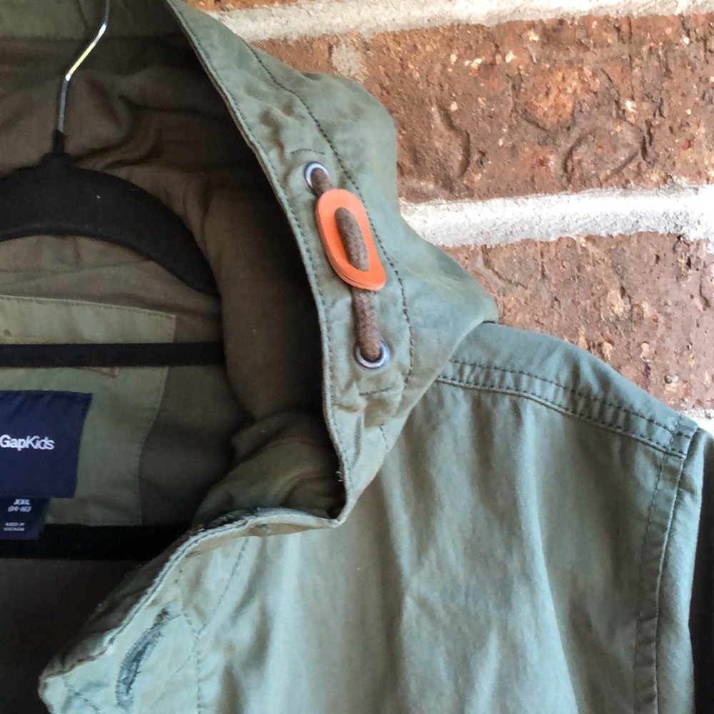 GAP Military Utility Green Jacket with Hood - Picture 3 of 7